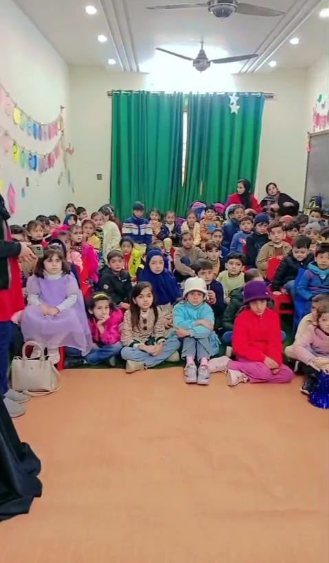 Students gathered together during Sports Week